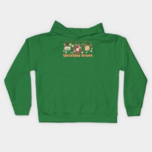 Vintage Music Christmas Groove Kids Hoodie